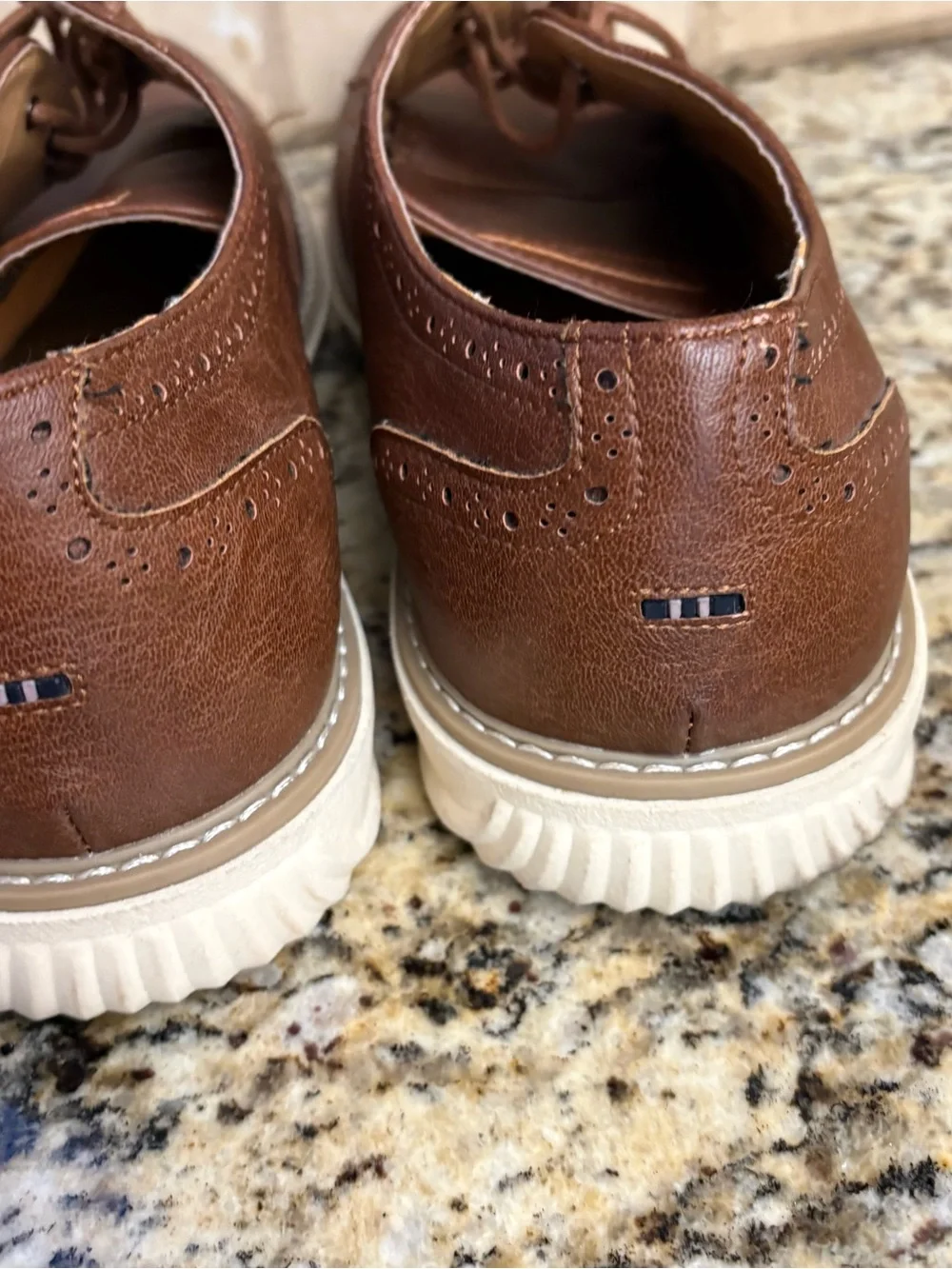 Nautica Brown Wingtip Derby Shoes